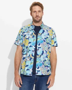 Discount Sportscraft Lee Liberty Regular Shirt in Navy Multi NavyMulti