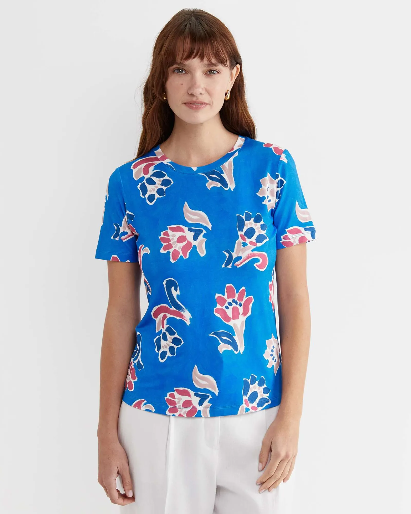 Hot Sportscraft Leighton Liberty Tee in Blue Multi BlueMulti