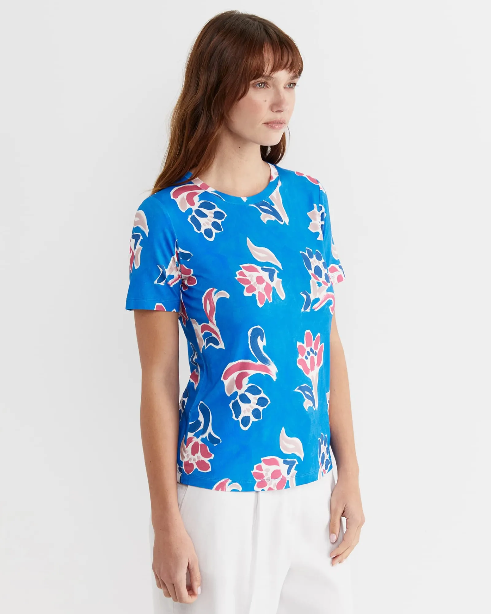 Hot Sportscraft Leighton Liberty Tee in Blue Multi BlueMulti