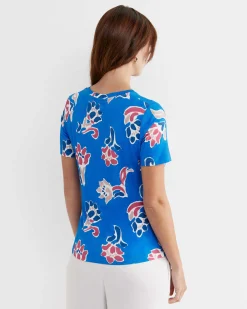 Hot Sportscraft Leighton Liberty Tee in Blue Multi BlueMulti