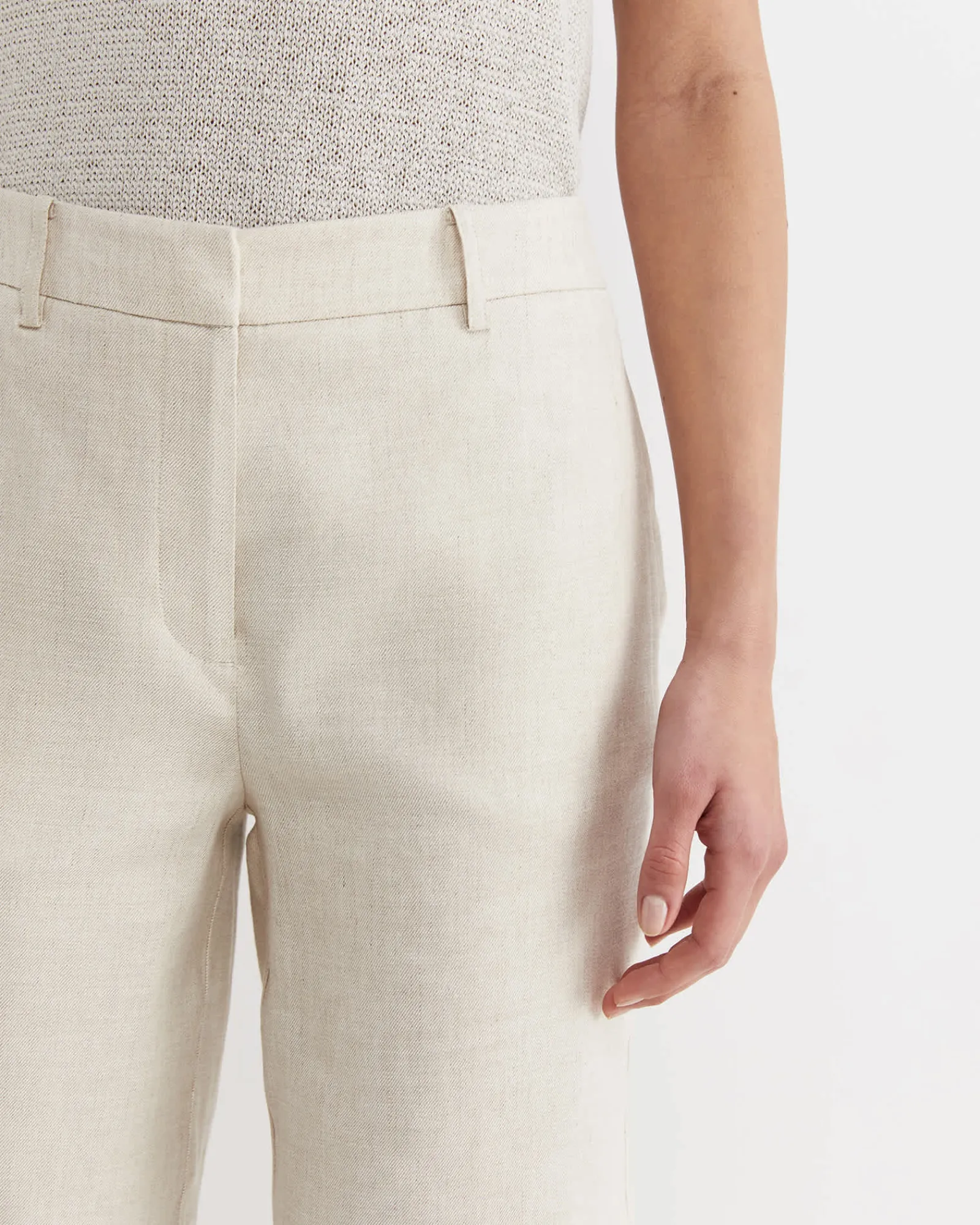 Fashion Sportscraft Lena Bermuda Linen Short in String