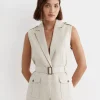 New Sportscraft Lena Linen Safari Vest in String