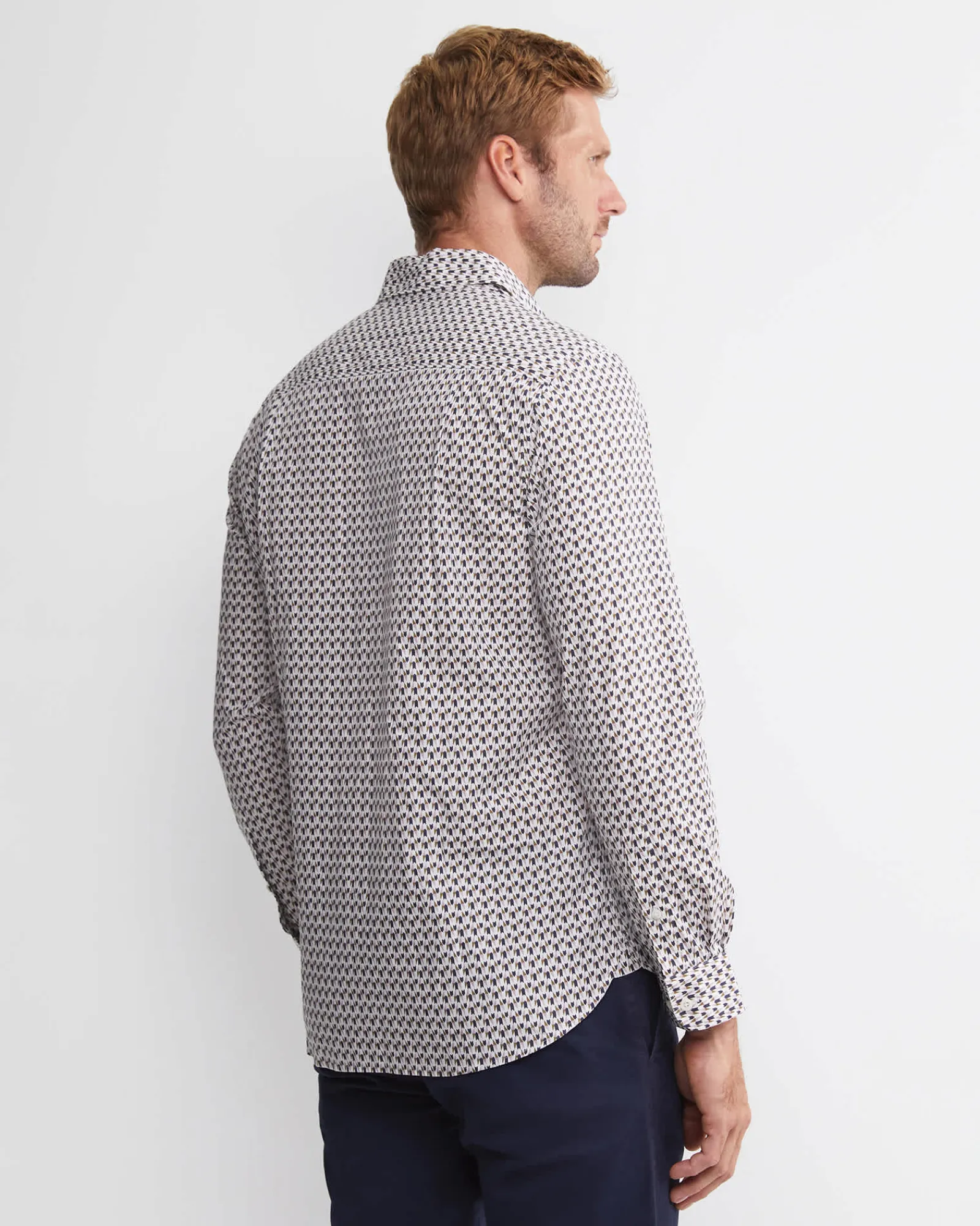 Fashion Sportscraft Leo Liberty Long Sleeve Shirt in Whitemulti White/multi