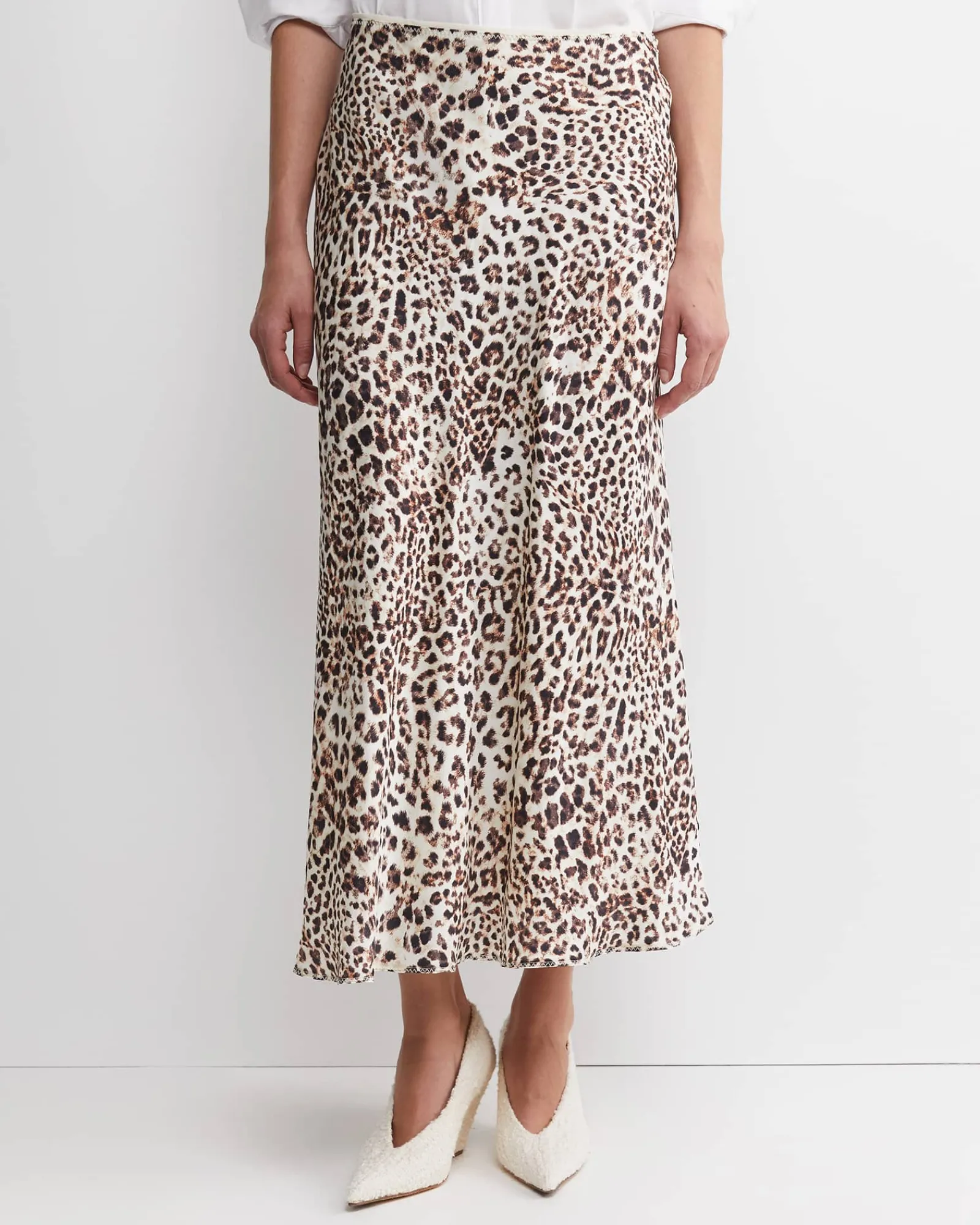 Clearance Sportscraft Leo Slip Midi Skirt in Multi