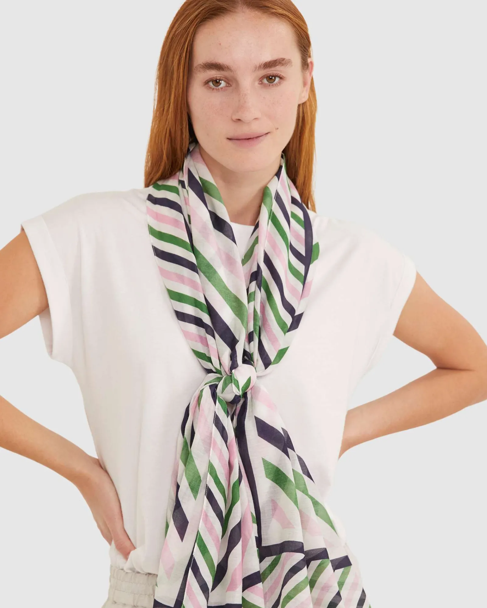 Hot Sportscraft Lexi Cotton Silk Sarong in Green