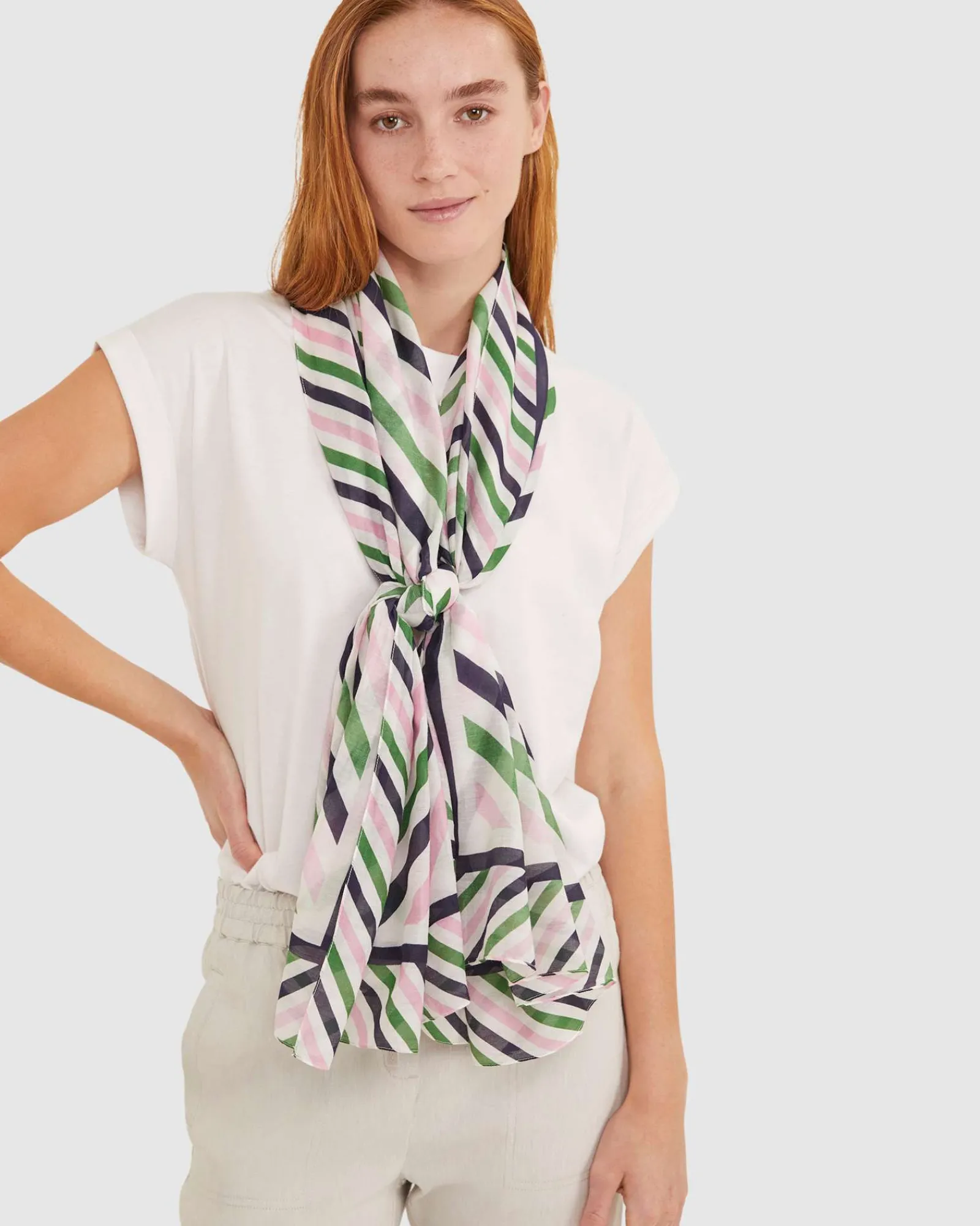 Hot Sportscraft Lexi Cotton Silk Sarong in Green