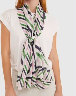 Hot Sportscraft Lexi Cotton Silk Sarong in Green