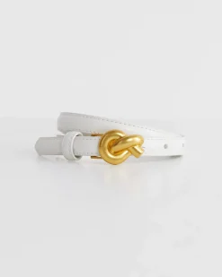 Online Sportscraft Libby Leather Belt in Ivory