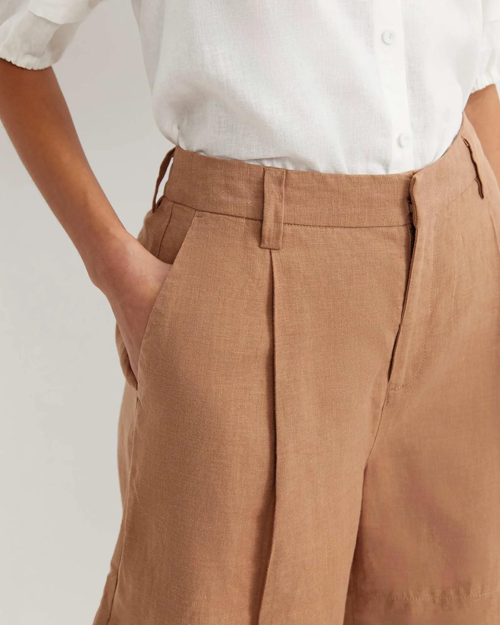 Sale Sportscraft Lilou Linen Short in Tan