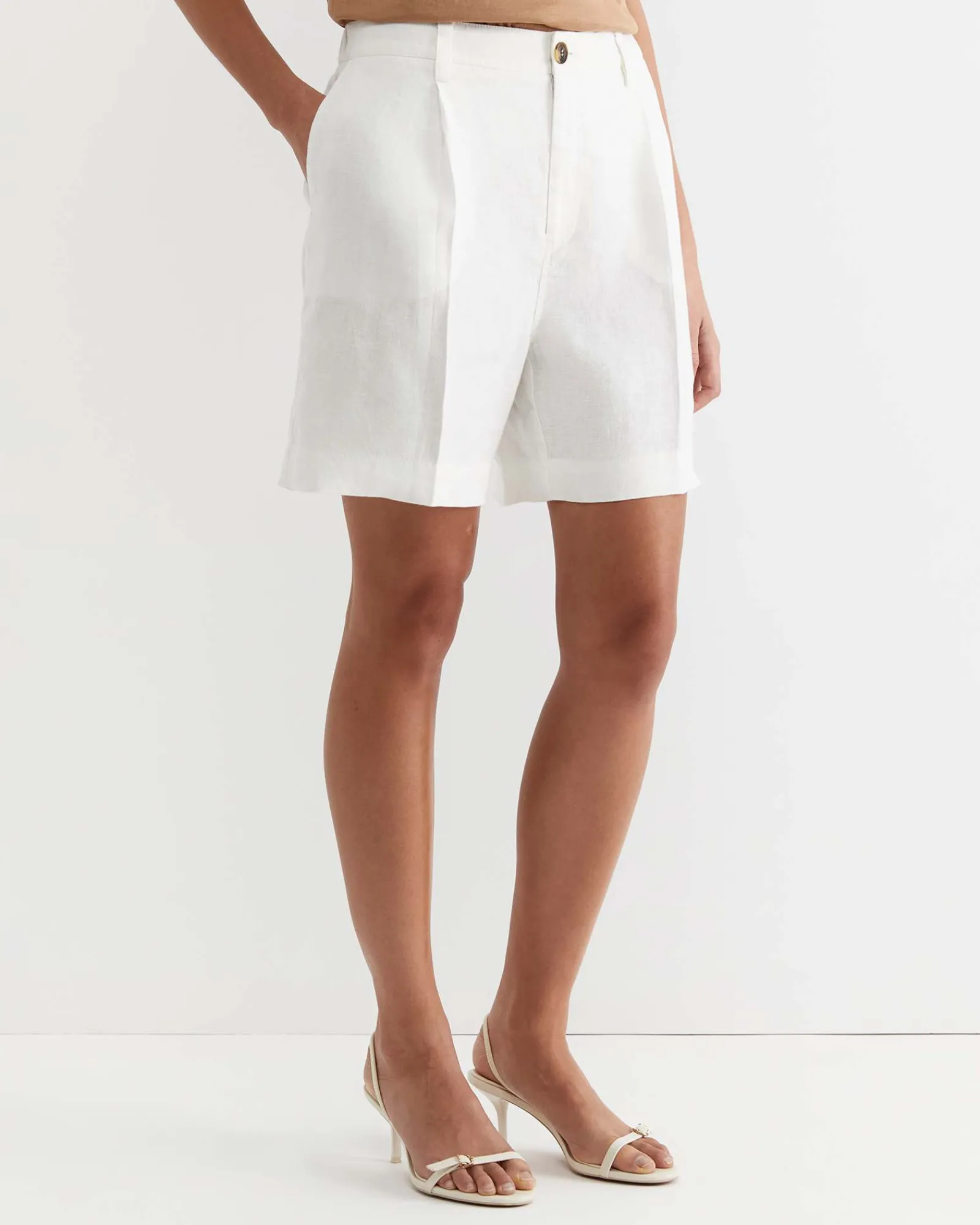 Discount Sportscraft Lilou Linen Short in White