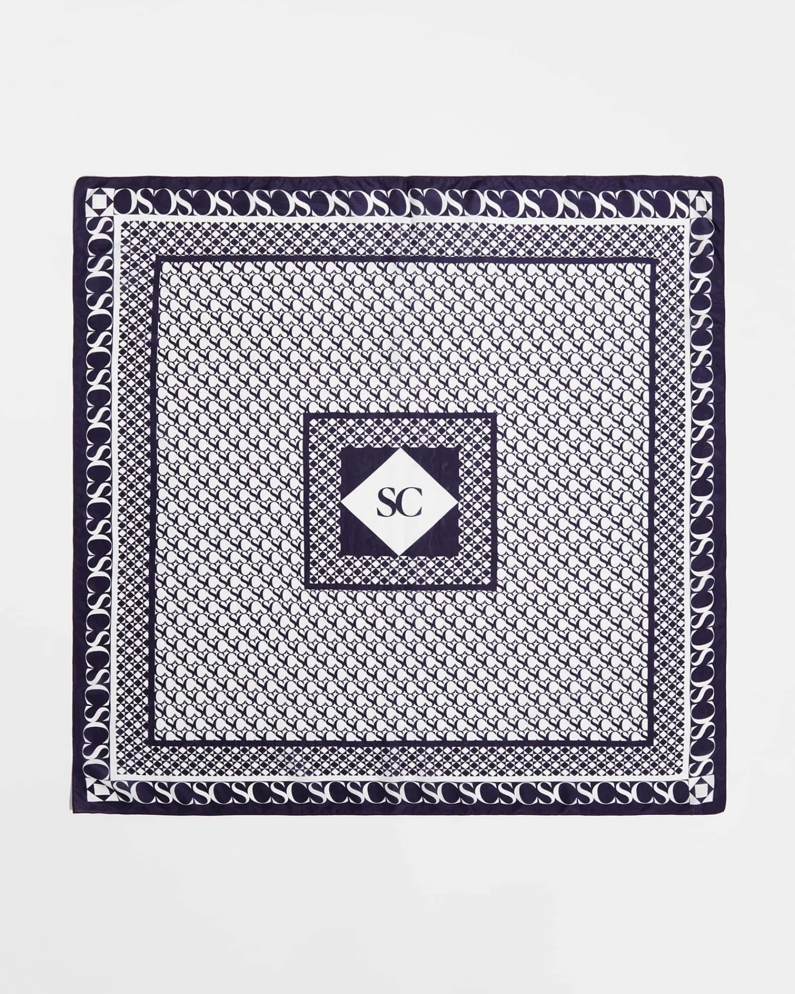 Discount Sportscraft Logo Silk Scarf in Classic Navy ClassicNavy