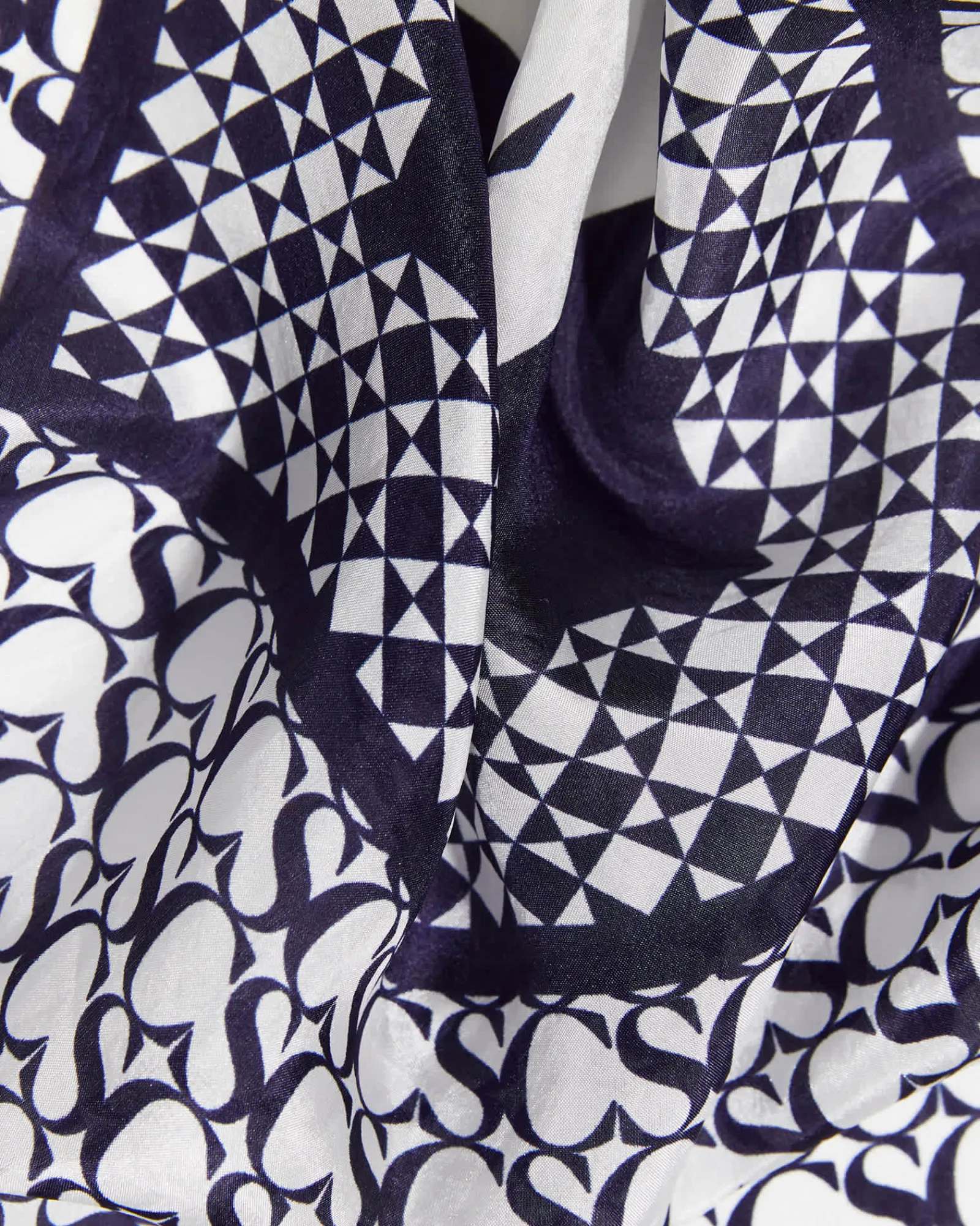 Discount Sportscraft Logo Silk Scarf in Classic Navy ClassicNavy