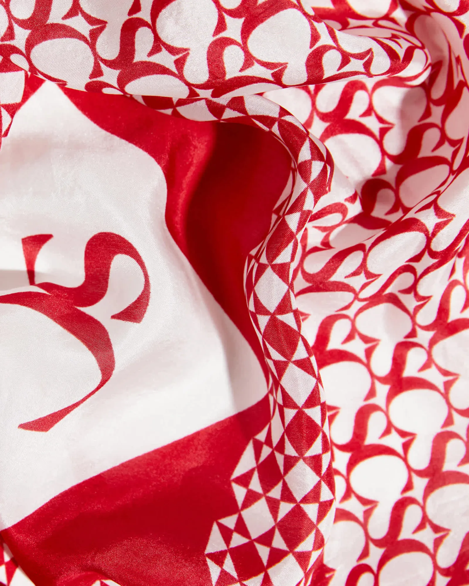 Hot Sportscraft Logo Silk Scarf in Red