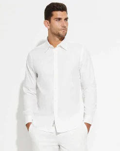 New Sportscraft Long Sleeve Archie Shirt in White
