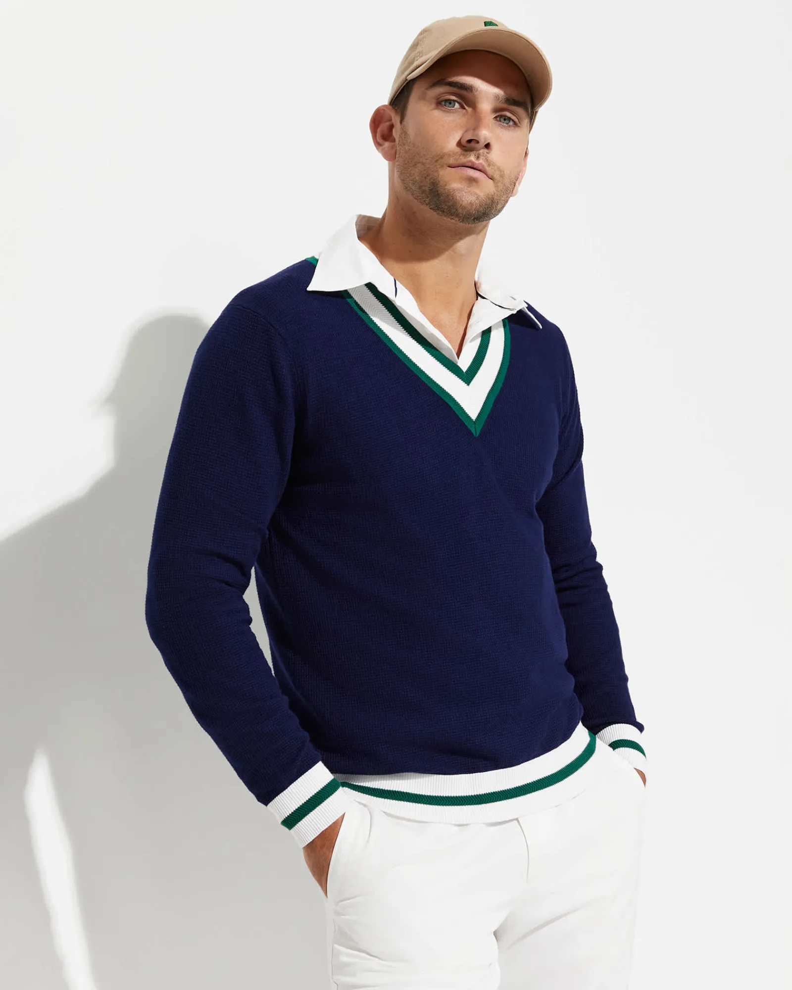 New Sportscraft Long Sleeve Archie Shirt in White