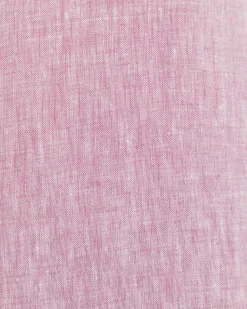 Clearance Sportscraft Long Sleeve Linen Shirt in Dark Pink DarkPink