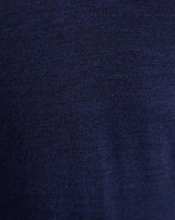 Sale Sportscraft Long Sleeve Merino Knit Polo in Navy