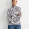 Online Sportscraft Lucy Snap Funnel Neck Top in Whitenavy White/navy