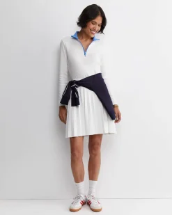 Discount Sportscraft Lucy Zip Funnel Neck Top in Ivoryblue Ivory/blue