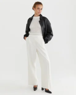 Sale Sportscraft Lulu Leather Jacket in Black
