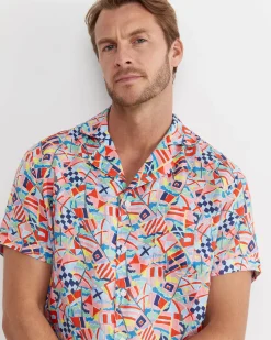 Hot Sportscraft Mac Short Sleeve Liberty Cuban Shirt in Multi