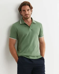 Fashion Sportscraft Manning Short Sleeve Polo in Elm