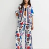 Outlet Sportscraft Marika Wide Leg Pant in Pink Multi PinkMulti