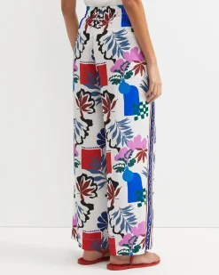 Outlet Sportscraft Marika Wide Leg Pant in Pink Multi PinkMulti