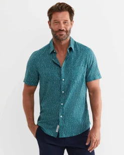 Best Sportscraft Marlin Short Sleeve Shirt in Teal