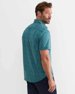 Best Sportscraft Marlin Short Sleeve Shirt in Teal