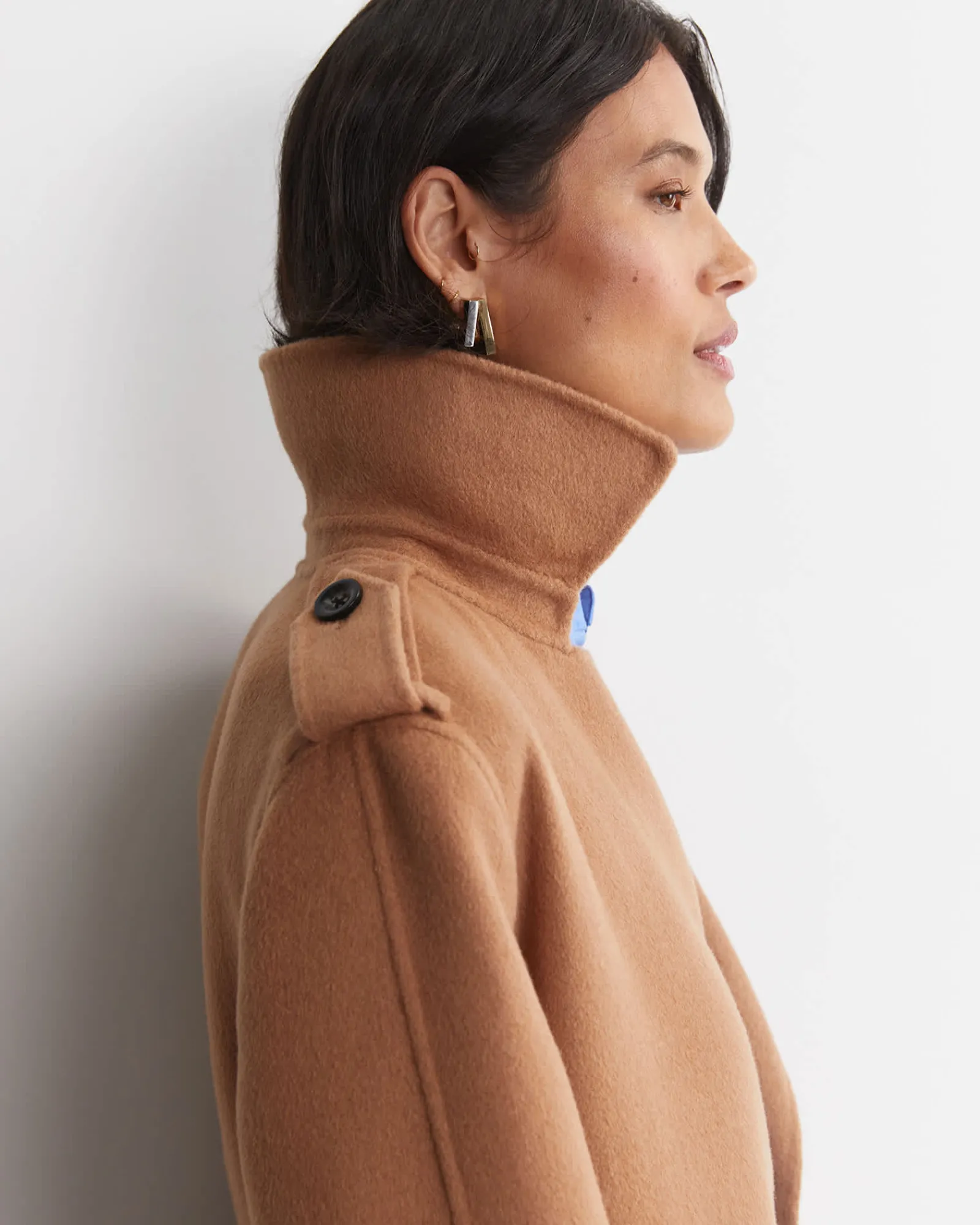 Clearance Sportscraft Martha Double Breasted Trench Coat in Camel