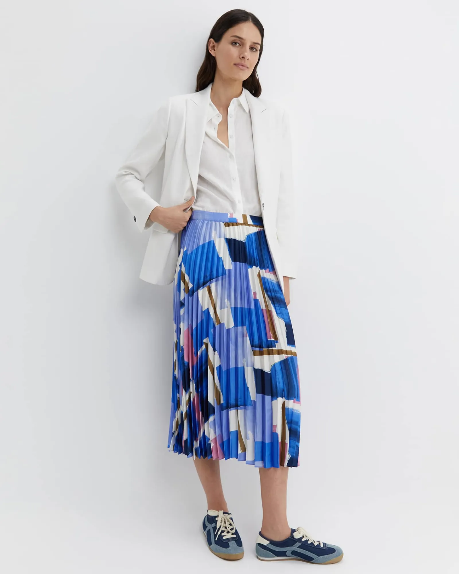 Discount Sportscraft Martine Pleat Skirt in Multi