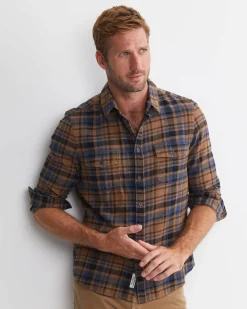 Online Sportscraft Matcham Long Sleeve Check Shirt in Brown Multi BrownMulti