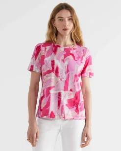 Hot Sportscraft Matera Mercerised Tee in Pink Multi PinkMulti