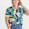 Clearance Sportscraft Matera Mercerised Tee in Blue Multi BlueMulti