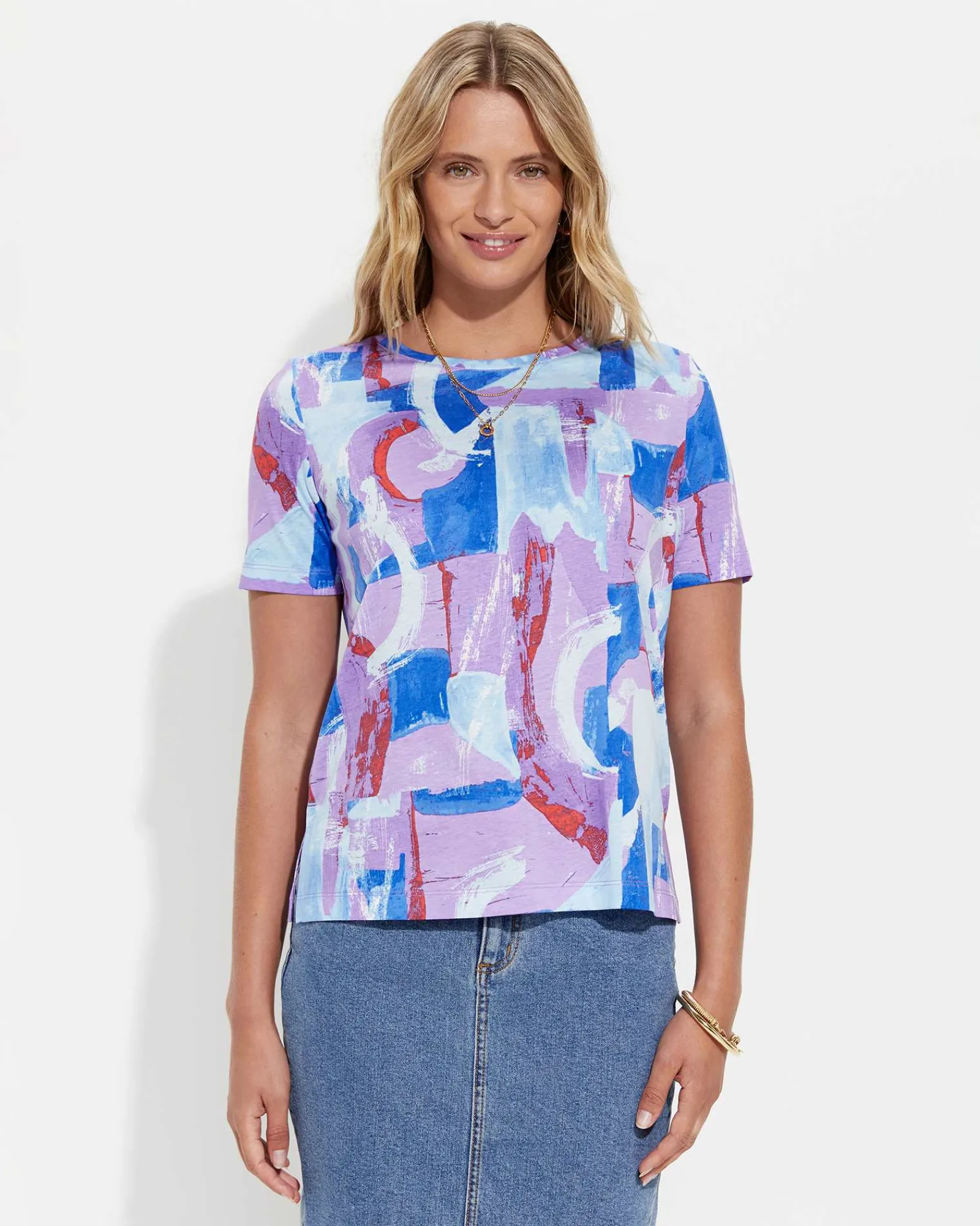 Outlet Sportscraft Matera Mercerised Tee in Violet