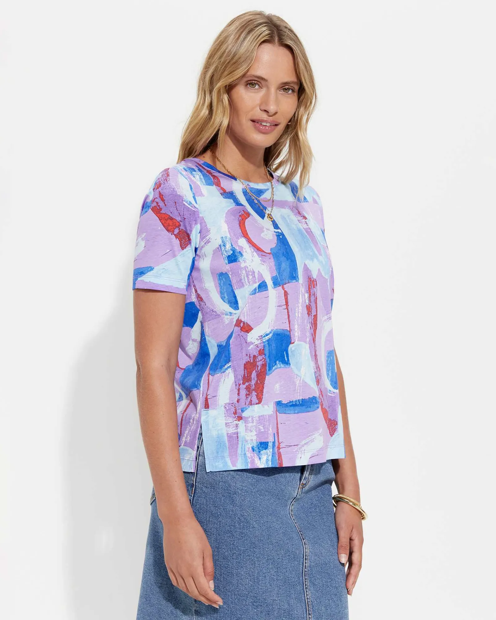 Outlet Sportscraft Matera Mercerised Tee in Violet