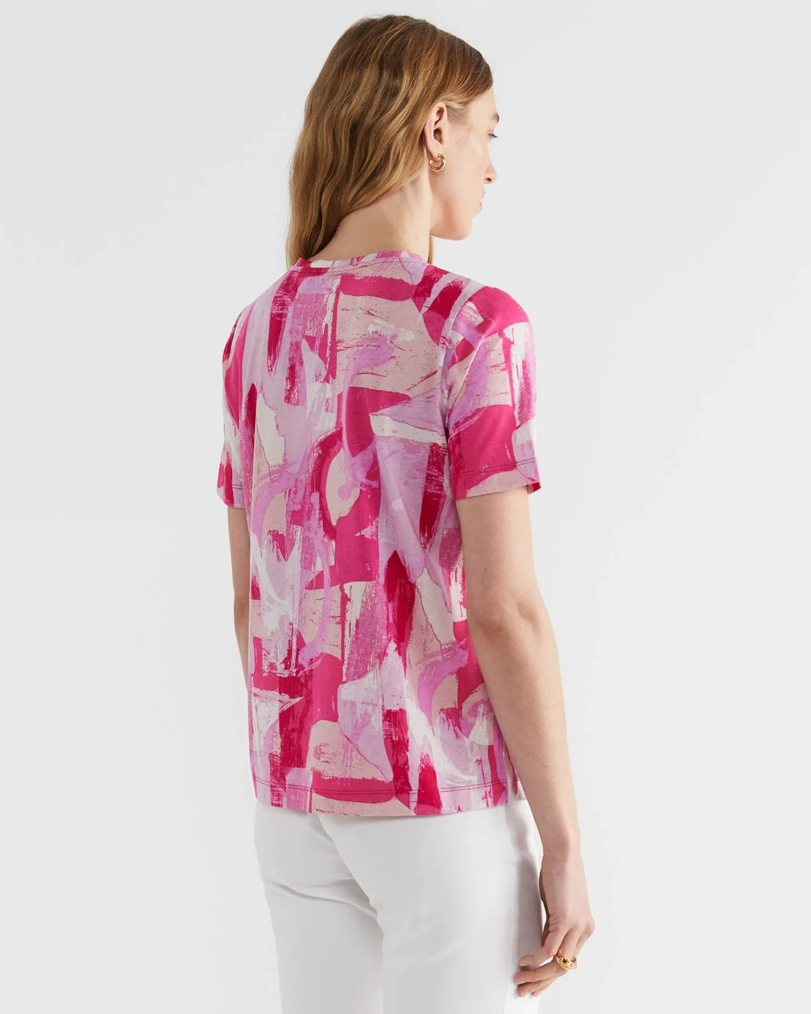 Hot Sportscraft Matera Mercerised Tee in Pink Multi PinkMulti