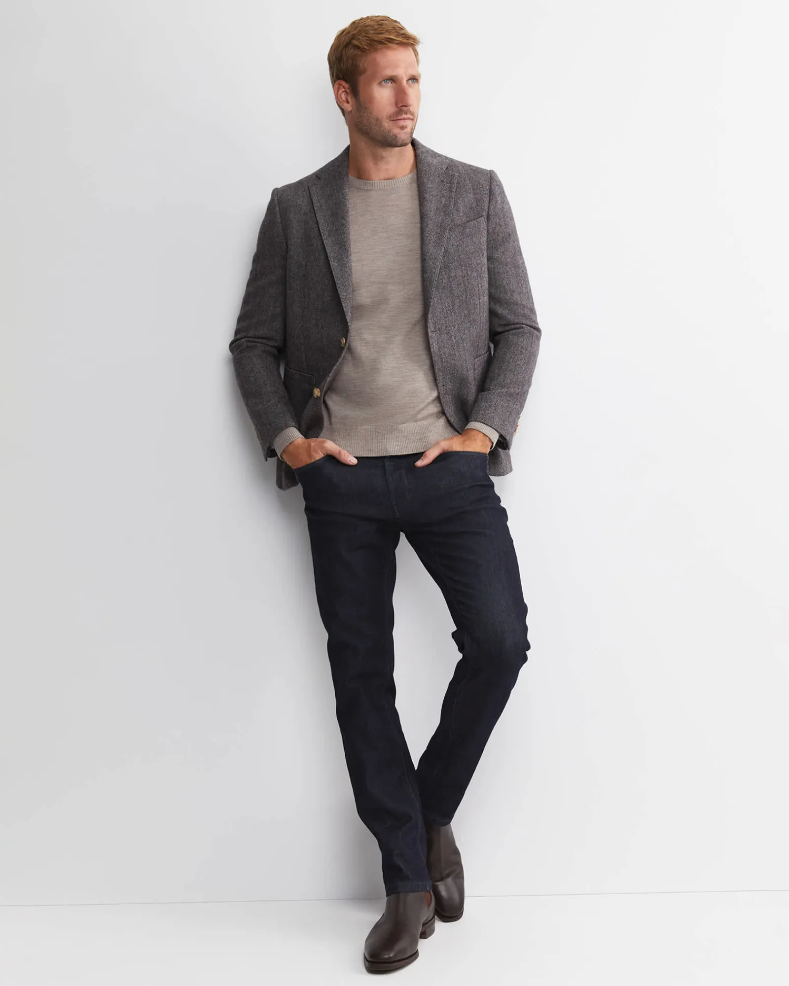 Sale Sportscraft Max Washed Wool Item Jacket in Dark Charcoal DarkCharcoal