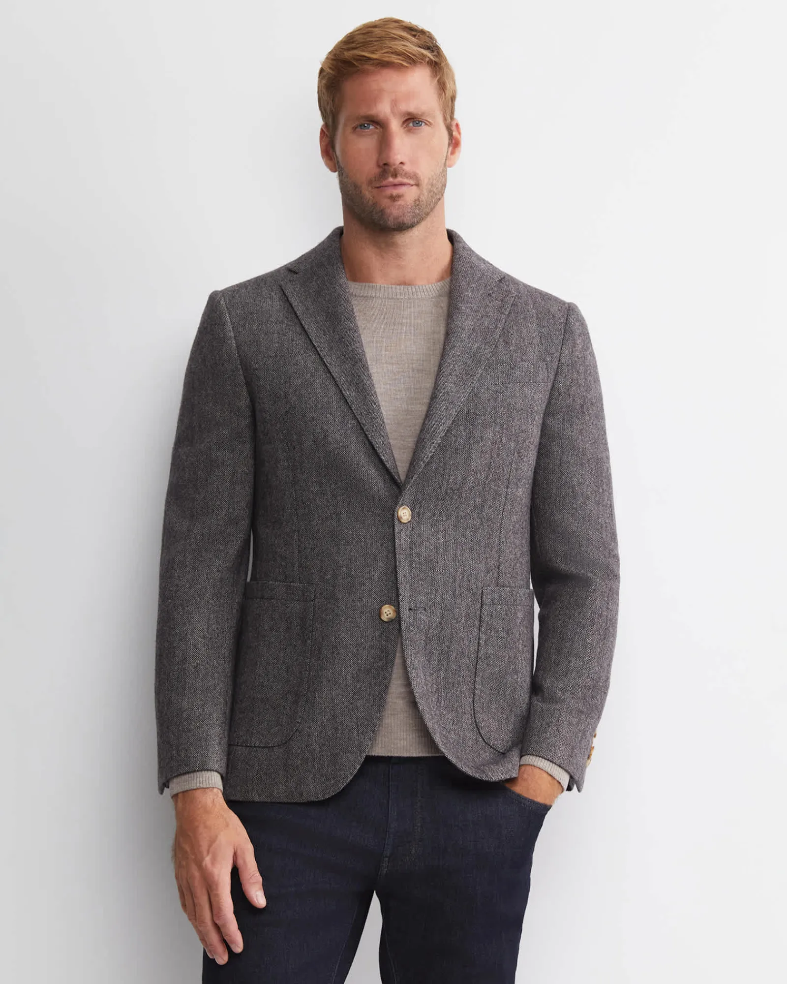 Sale Sportscraft Max Washed Wool Item Jacket in Dark Charcoal DarkCharcoal