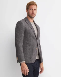 Sale Sportscraft Max Washed Wool Item Jacket in Dark Charcoal DarkCharcoal