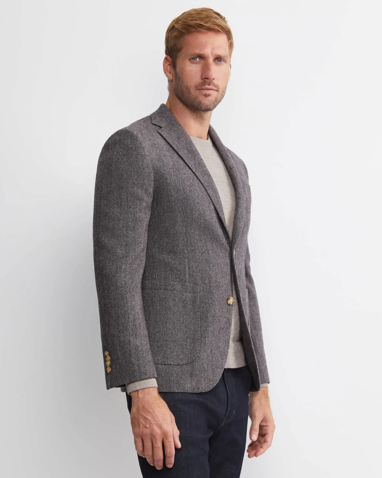 Sale Sportscraft Max Washed Wool Item Jacket in Dark Charcoal DarkCharcoal