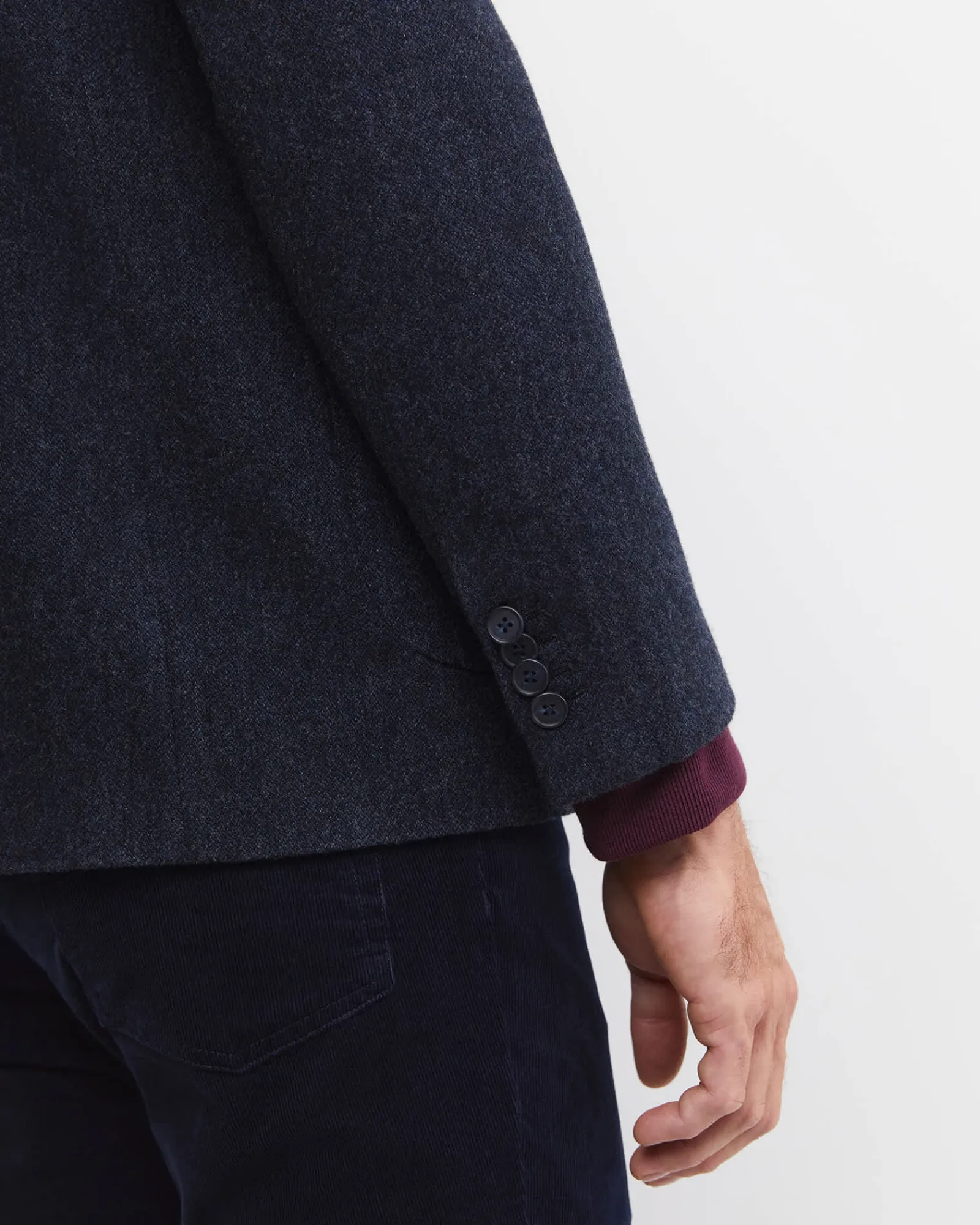 Hot Sportscraft Max Washed Wool Item Jacket in Navy