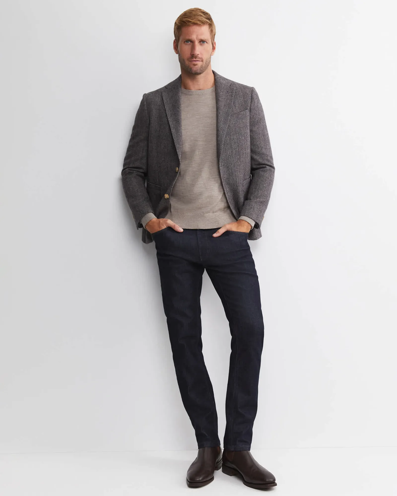 Sale Sportscraft Max Washed Wool Item Jacket in Dark Charcoal DarkCharcoal