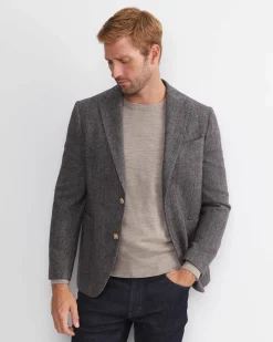Sale Sportscraft Max Washed Wool Item Jacket in Dark Charcoal DarkCharcoal