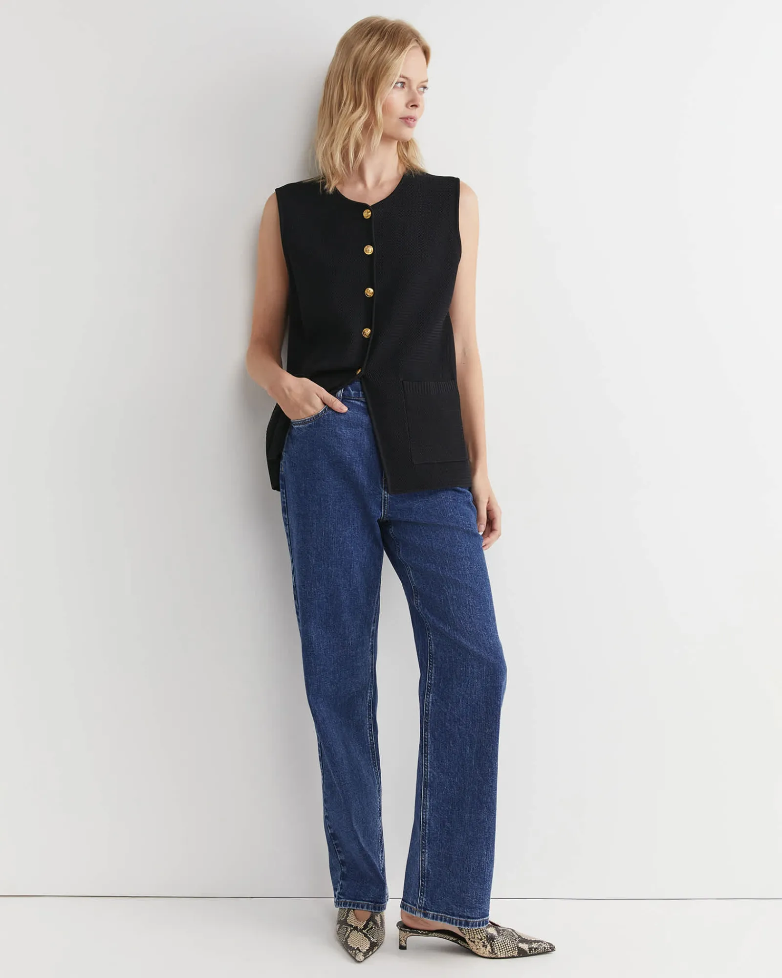 Sale Sportscraft Maxine Milano Vest in Black