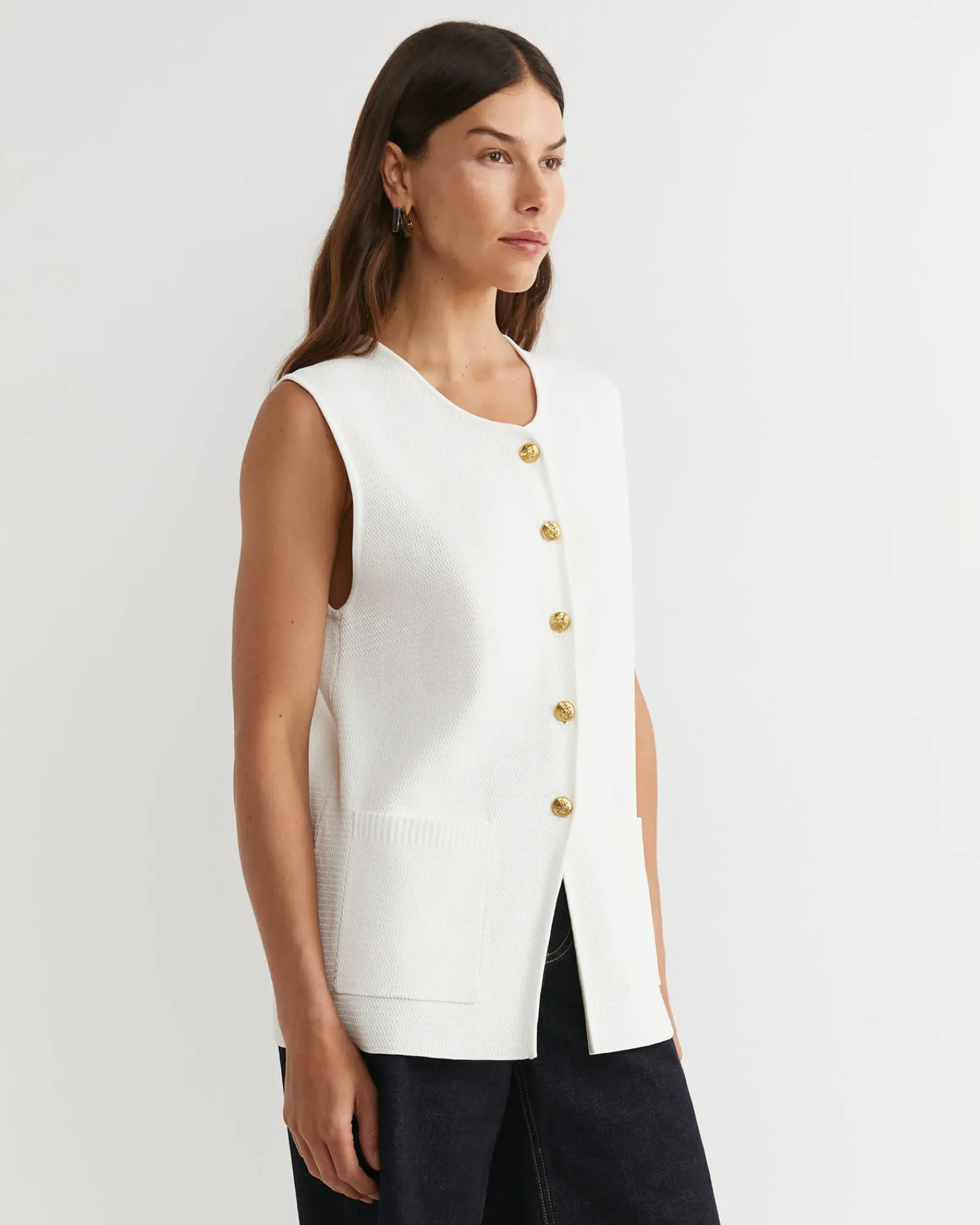 Outlet Sportscraft Maxine Milano Vest in Milk