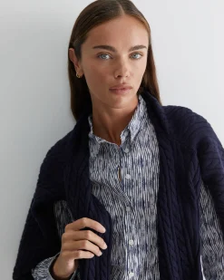 Sale Sportscraft Maya Lily Voile Shirt in Bluewhite Blue/white