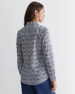 Sale Sportscraft Maya Lily Voile Shirt in Bluewhite Blue/white