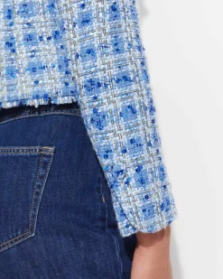 Hot Sportscraft Maya Tweed Jacket in Navy